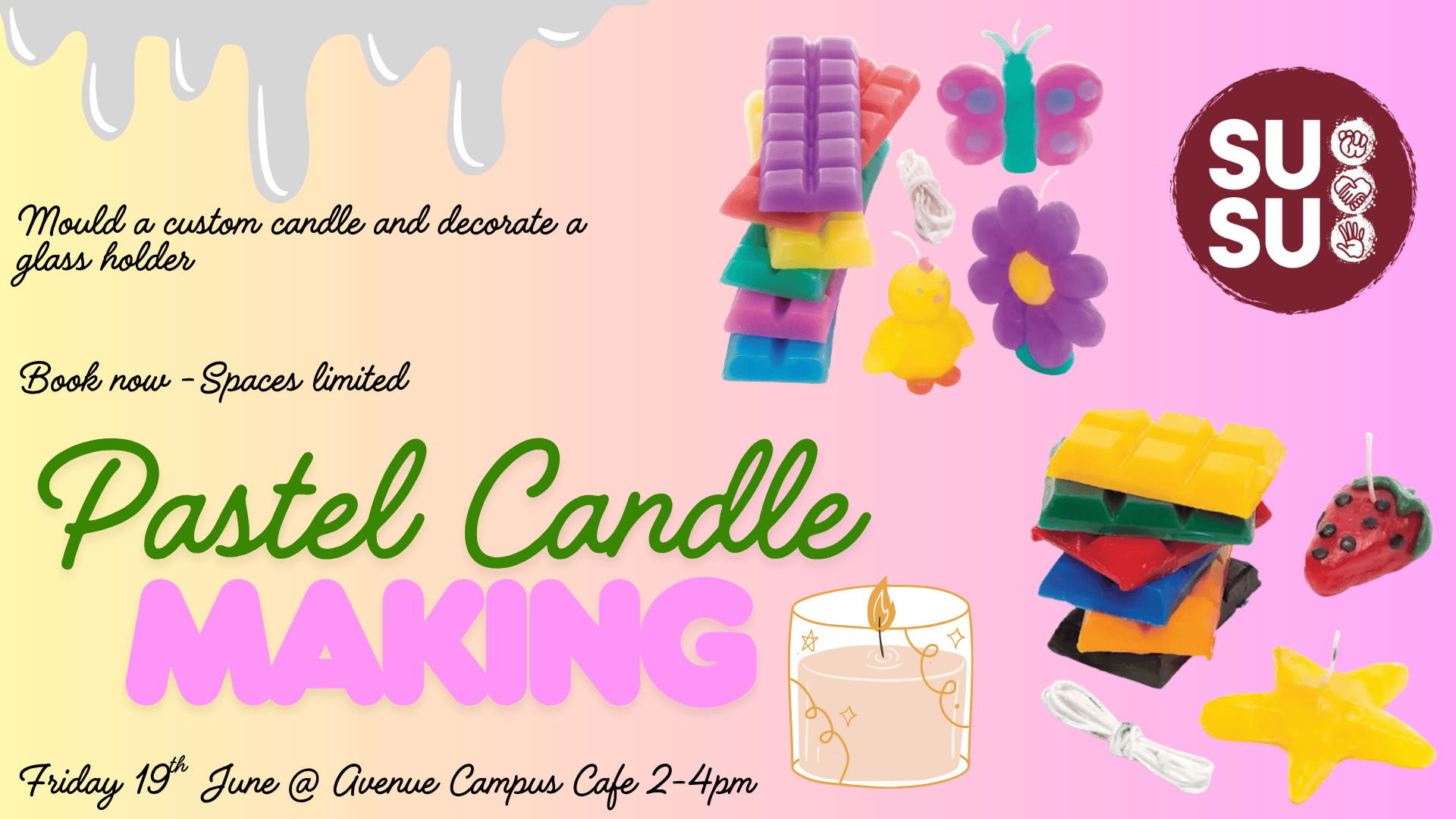 SUSU Craft Session: Pastel Candle Making